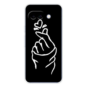 Чохол (Знак сердечка) для Google Pixel 9A – Сердечко на чорному