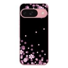 Чехол для Пиксель 9А - с принтом (Дизайнерские) (AlphaPrint) (Цветочки маленькие)