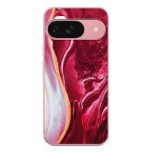 Чехол для Пиксель 9А - с принтом (Дизайнерские) (AlphaPrint) (Мрамор красный)