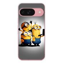 Чехол для Ребёнка на Пиксель 9А (VPrint) (Три миньона)