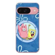 Чохол Губка Боб для Піксель 9А (В ілюмінаторі)