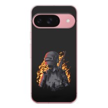 Чохол з картинкою "Герой Pubg" на Google Pixel 9A (В полум'ї)