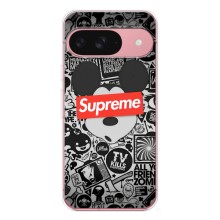 Чохол з Брендами одягу на Піксель 9А (Supreme Маус)