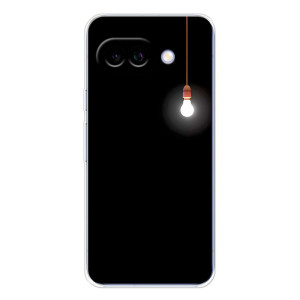Чехол с картинками на черном фоне для Google Pixel 9A – Лампочка