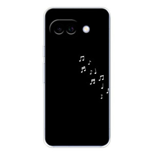 Чехол с картинками на черном фоне для Google Pixel 9A – Ноты