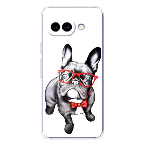 Бампер для Google Pixel 9A с картинкой "Песики" – В очках
