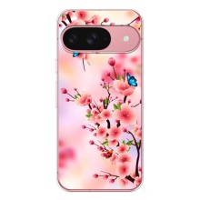 Чохол з картинкою Сакури на Google Pixel 9A (Метелики на сакурі)