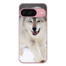 Чохол з Вовком на Google Pixel 9A (Вовк біжить по снігу)