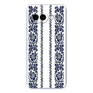 Силиконовый Чехол на Google Pixel 9A с картинкой Вышиванки – Синяя вышиванка