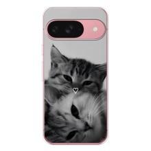 Чехол с рисунком кот на Google Pixel 9A (Пара котов)