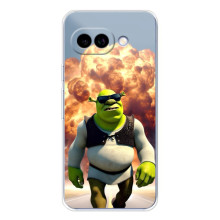 Печатный чехол с принтом Шрек для Google Pixel 9A – Стильный Шрек