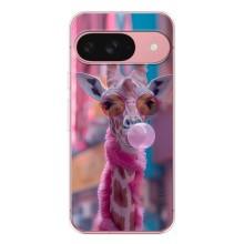 Чехол с принтом стильные животные для Пиксель 9А (Стильный жирав)