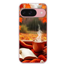 Чохол з унікальним дизайном 'Осінь з кавою' для Google Pixel 9A – Кава і дощ