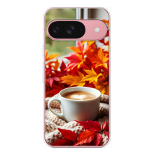 Чехол с уникальным дизайном «Осень с кофе» для Google Pixel 9A