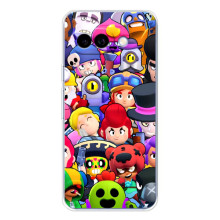 Силиконовый Чехол на Google Pixel 9A с картинкой Brawl Stars – Персонажи