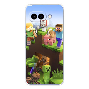 Чехлы для Google Pixel 9A (Персонажи Майн Крафт) – Майн-крафт