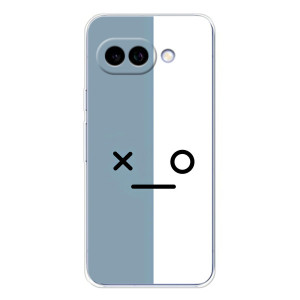 Силиконовые Чехлы (смешные стикеры) для Google Pixel 9A – Серо-белый