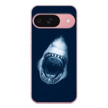 Силиконовый бампер с картинкой животных для Google Pixel 9A (Пасть Акулы)