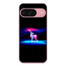 Силиконовый бампер с картинкой животных для Google Pixel 9A (Яркий олень)