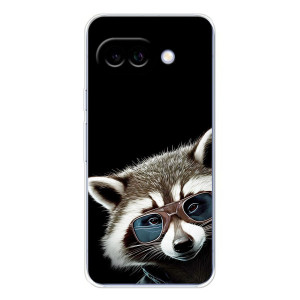Силиконовый Чехол с Енотами на Google Pixel 9A – Стильный Енот
