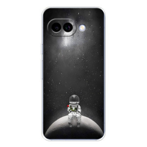 Силиконовый Чехол с принтом "Космонавты" на Google Pixel 9A – Космонавт романтик