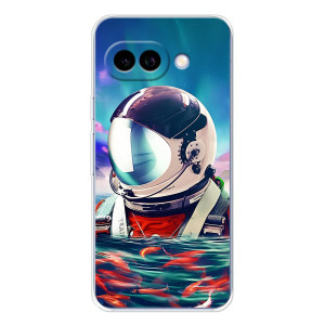 Силиконовый Чехол с принтом "Космонавты" на Google Pixel 9A – Космонавт в воде
