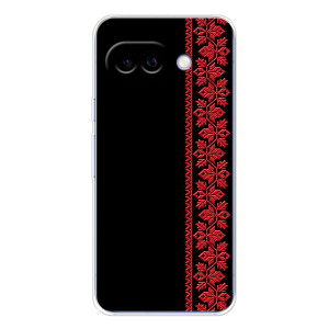 Силиконовый Чехол на Google Pixel 9A – Красная Вышиванка