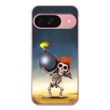Чохол з героями Клеш Рояль для Google Pixel 9A (Скелет із бомбою)