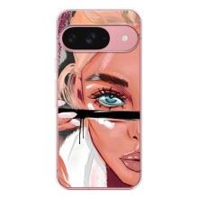 Силіконовый Чохол на Google Pixel 9A з картинкой Модных девушек (Дівчина та вії)
