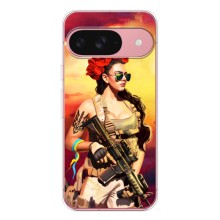ЗСУ Чохли (TPU) для Google Pixel 9A – Жінка солдат