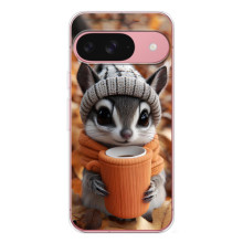 Печатный чехол «Зверята с кофе» для Google Pixel 9A