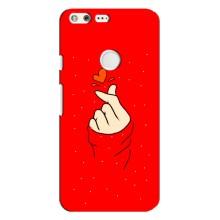 Чохол (Знак сердечка) для Google Pixel XL – Сердечко на червоному
