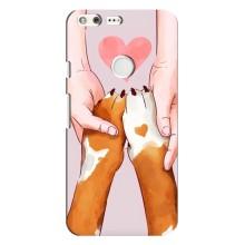 Чехол (ТПУ) Милые собачки для Google Pixel XL – Любовь к собакам