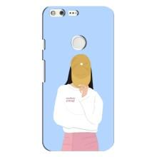 Силиконовый Чехол на Google Pixel XL с картинкой Стильных Девушек – Желтая кепка
