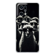 Чехол с принтом стильные животные для НМД Фусе – Овечка в очках