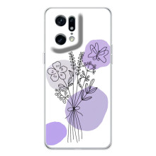 Силконовий чохол з принтом в квітах на HMD Fuse (Фіолетовий букет)