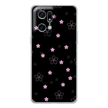 Чехол с розовым рисунком для HMD Fuse – Розовые цветы на черном