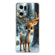 Яркий чехол для HMD Fuse с Зимними Оленятами – Оленёнок в лесу