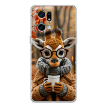 Печатный чехол «Зверята с кофе» для HMD Fuse – Жираф с кофе