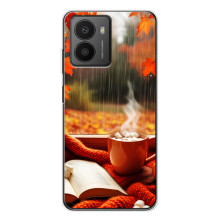 Чехол с уникальным дизайном «Осень с кофе» для HMD Fusion – Кофе и дождь