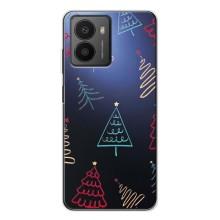 Зимние Чехлы для Ф'южин - прозрачный фон (Рождественские елки)