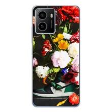 Брендновые Чехлы для HMD Pulse Plus - (PREMIUMPrint) (Nike цветы)