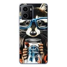 Чехол с принтом для Пульс Плюс - (Прикольные) (AlphaPrint) (Енот с банкой)