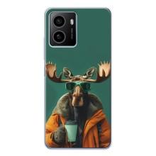 Чохол з принтом стильні тварини для Пульс Плюс – Лось з кавою