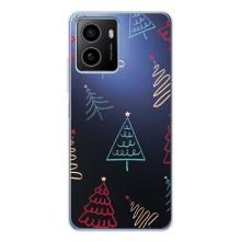 Зимние Чехлы для Пульс Плюс - прозрачный фон (Рождественские елки)