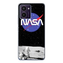 Силіконовый бампер з принтом "Наса" на HMD Pulse Pro (Nasa на місяці)