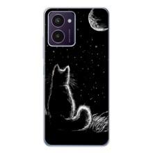 Чехол с принтом для HMD Pulse Pro (AlphaPrint) Модные коты (Котик и луна)