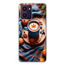 Чехол с уникальным дизайном «Осень с кофе» для HMD Pulse Pro – Кофе и тыквы