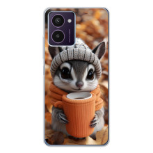 Печатный чехол «Зверята с кофе» для HMD Pulse Pro