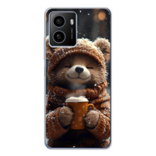 Печатный чехол «Зверята с кофе» для HMD Pulse – Мишка с кофе